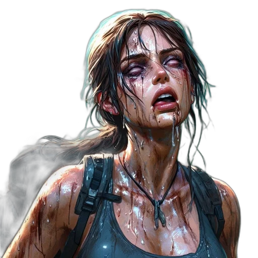 face, concept art, comic book art, photorealistic transparent PNG cut-out