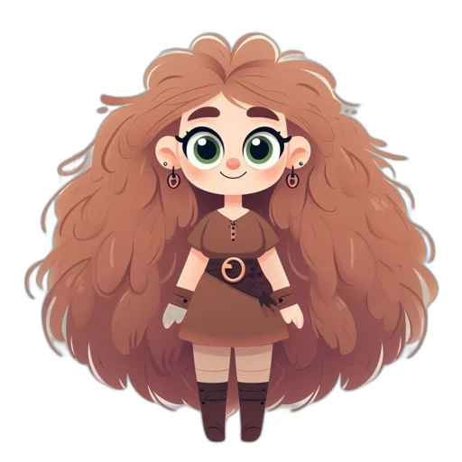 hair, staff, creature, fantasy art transparent PNG cut-out