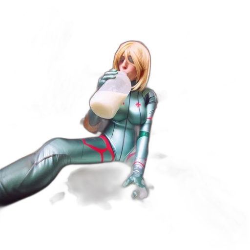 robot, bottle, jacket, sword transparent PNG cut-out