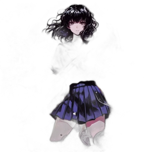 dress, creature, hair, mask transparent PNG cut-out