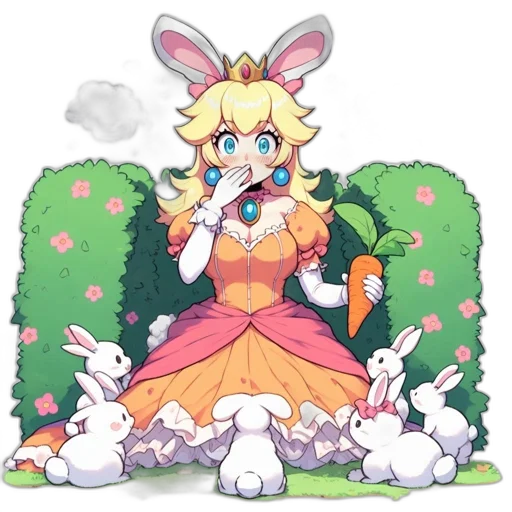 dress, staff, animal, pixel art transparent PNG cut-out