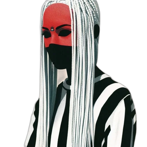 mask, hair, robot, creature transparent PNG cut-out