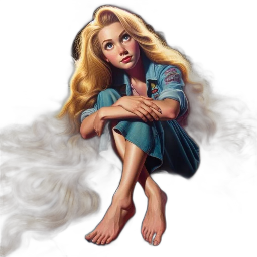 hair, photorealistic, fantasy art, concept art transparent PNG cut-out