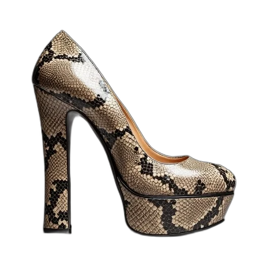 shoes, snake, print, platform transparent PNG cut-out