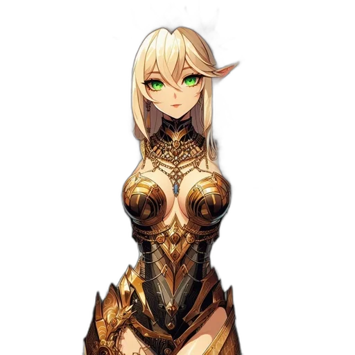 dragon, dress, staff, sword transparent PNG cut-out