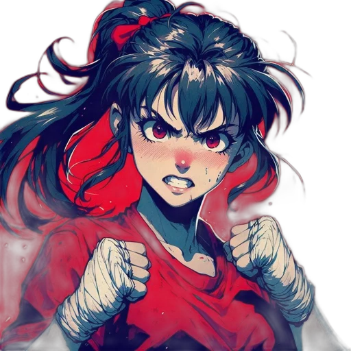 weapon, face, anime, comic book art transparent PNG cut-out