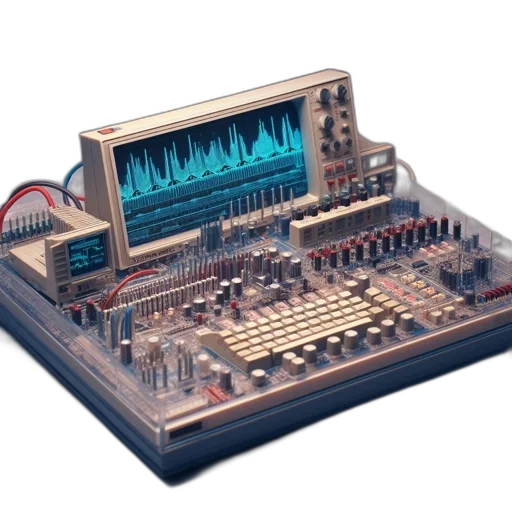 3d render, electronic, instrument, combining transparent PNG cut-out