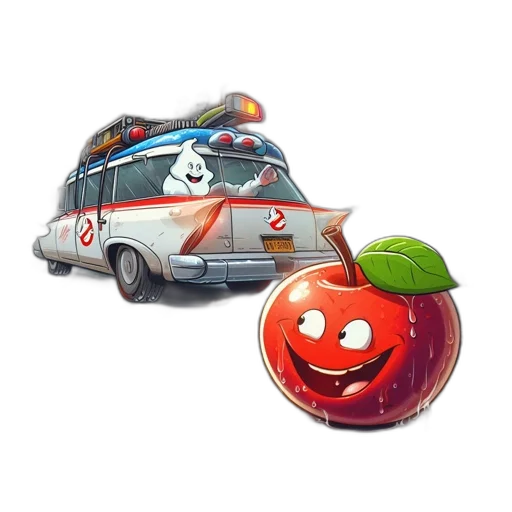 car, food, concept art, 3d render transparent PNG cut-out