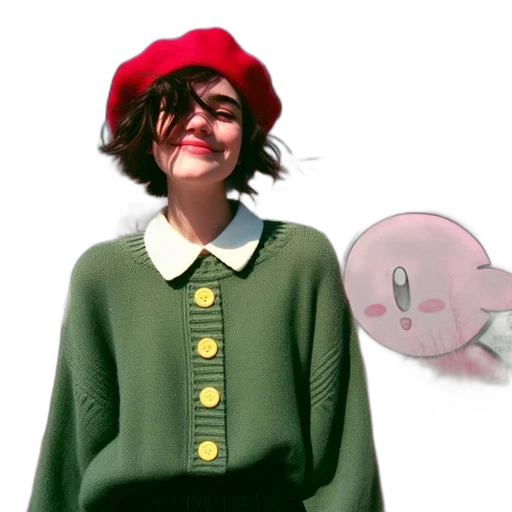 hat, jacket, creature, concept art transparent PNG cut-out