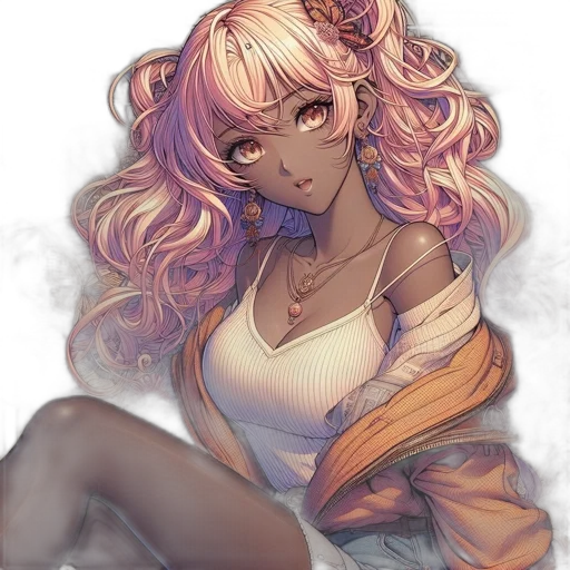 dress, staff, face, anime transparent PNG cut-out