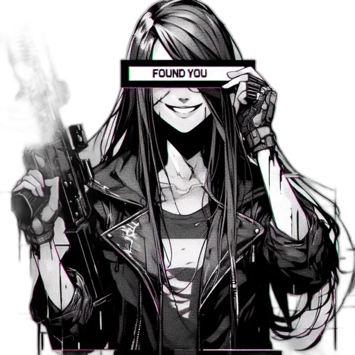 weapon, mask, jacket, cyberpunk transparent PNG cut-out
