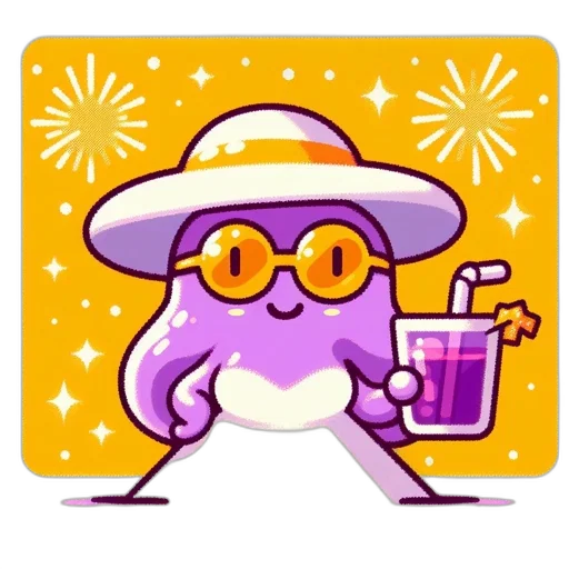 hat, staff, vaporwave, concept art transparent PNG cut-out