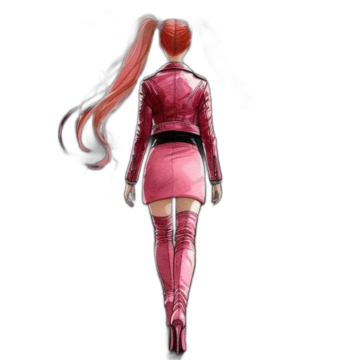 dress, hair, jacket, robot transparent PNG cut-out