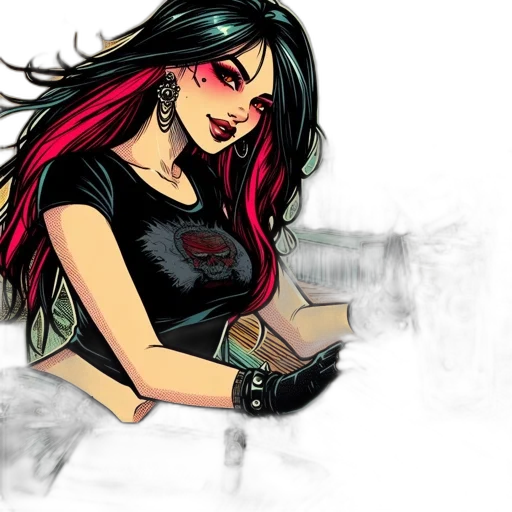 comic book art, concept art, fantasy art, cartoon transparent PNG cut-out