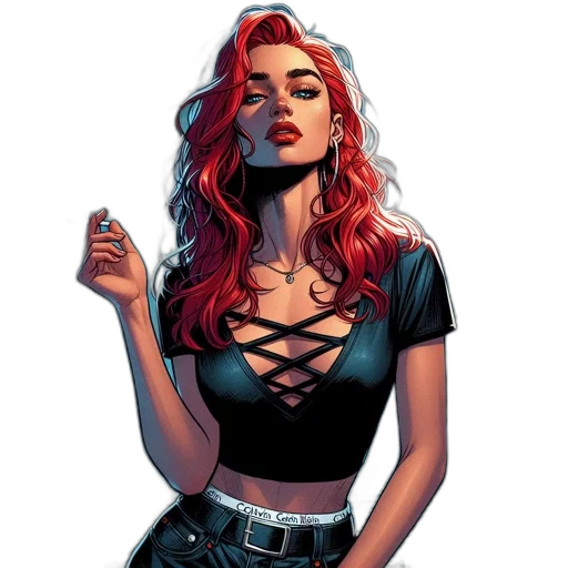 dress, comic book art, concept art, cartoon transparent PNG cut-out