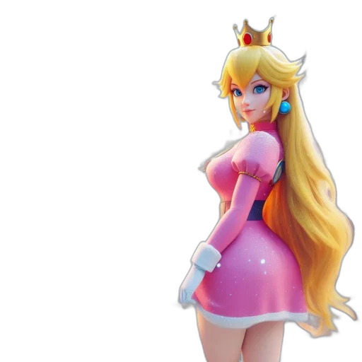 dress, crown, 3d render, concept art transparent PNG cut-out