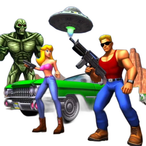 car, weapon, concept art, 3d render transparent PNG cut-out