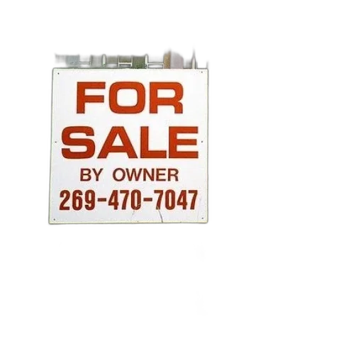 sale, sign, front, building transparent PNG cut-out