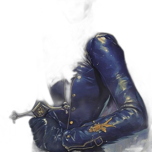 jacket, mask, dragon, sword transparent PNG cut-out