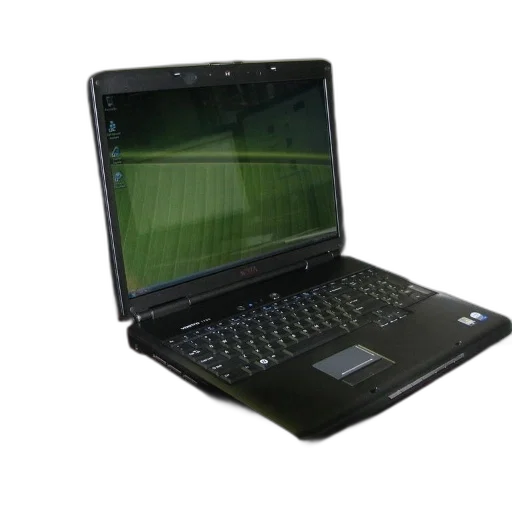 3d render, black, laptop, sits transparent PNG cut-out