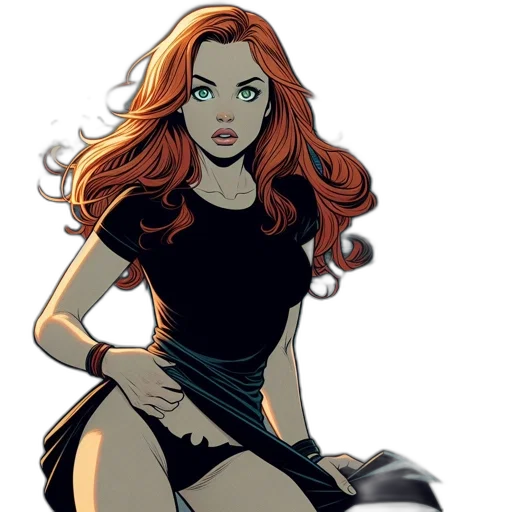 dress, comic book art, cartoon, concept art transparent PNG cut-out