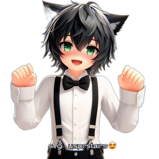 staff, animal, anime, pixel art transparent PNG cut-out