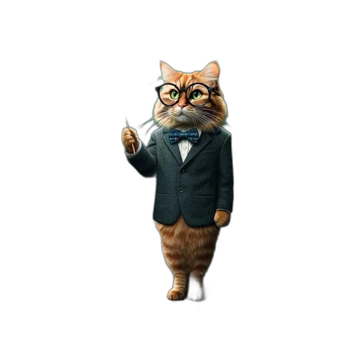 staff, animal, cartoon, 3d render transparent PNG cut-out
