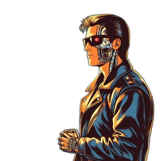 robot, jacket, mask, face transparent PNG cut-out