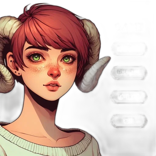 face, concept art, fantasy art, pixel art transparent PNG cut-out