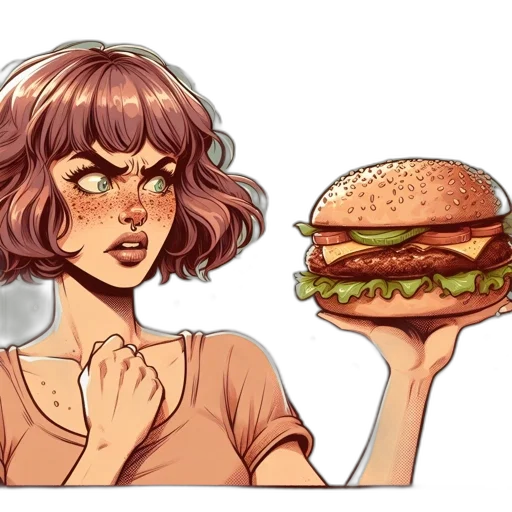 food, concept art, pixel art, watercolor transparent PNG cut-out