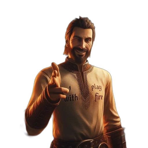 jacket, staff, 3d render, concept art transparent PNG cut-out