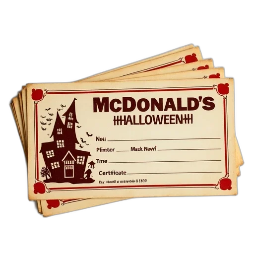 vintage, mcdonald, halloween, gift transparent PNG cut-out