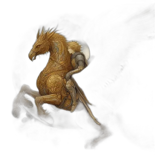 dragon, creature, animal, sword transparent PNG cut-out
