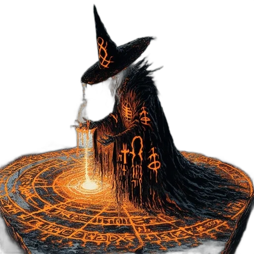 hat, mask, staff, dress transparent PNG cut-out