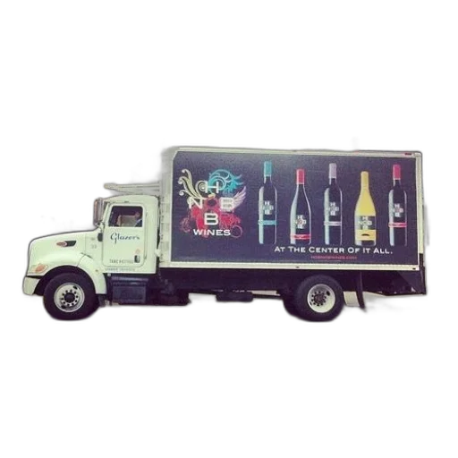 bottle, truck, advertisement, wines transparent PNG cut-out