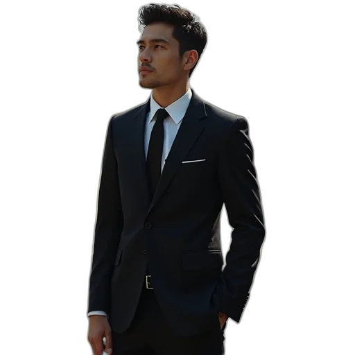 jacket, staff, photorealistic, 3d render transparent PNG cut-out