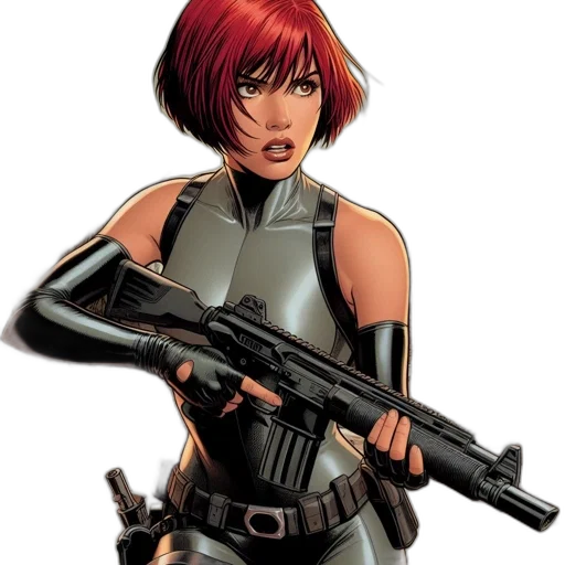 weapon, comic book art, concept art, woman transparent PNG cut-out