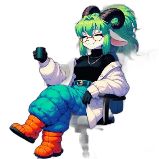 staff, jacket, weapon, robot transparent PNG cut-out