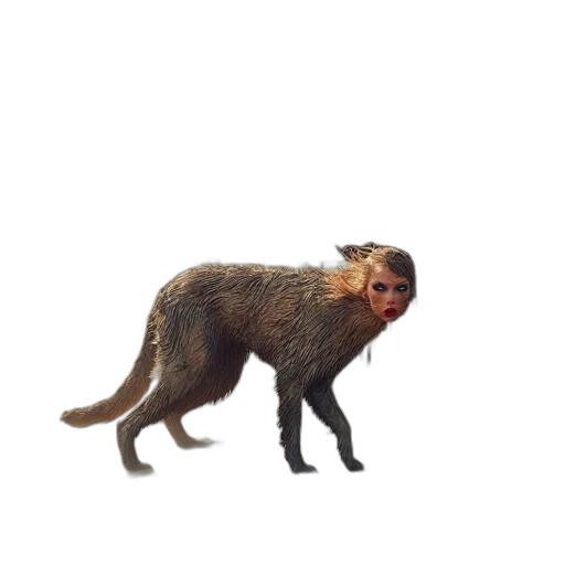 creature, animal, staff, hair transparent PNG cut-out