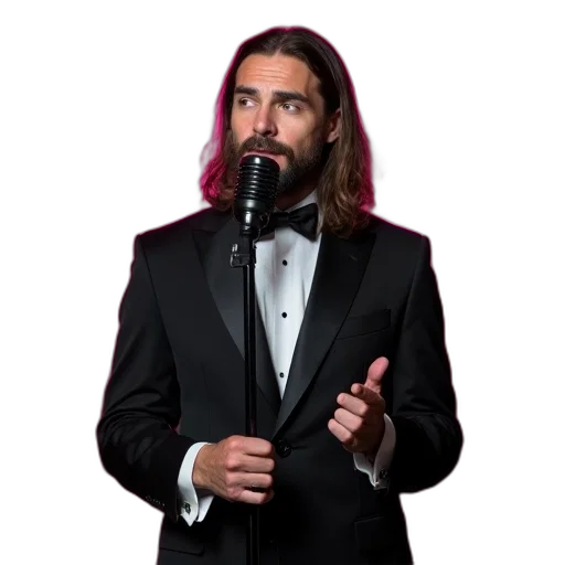staff, jacket, hair, man transparent PNG cut-out