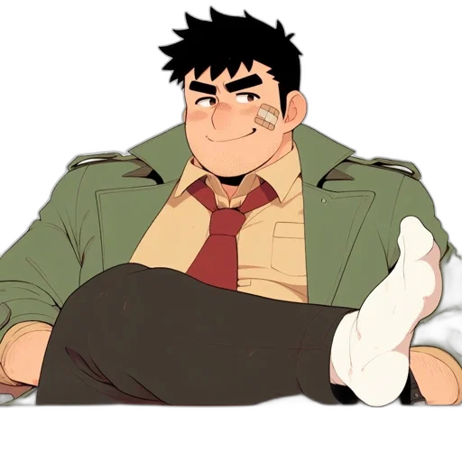 jacket, creature, staff, cartoon transparent PNG cut-out