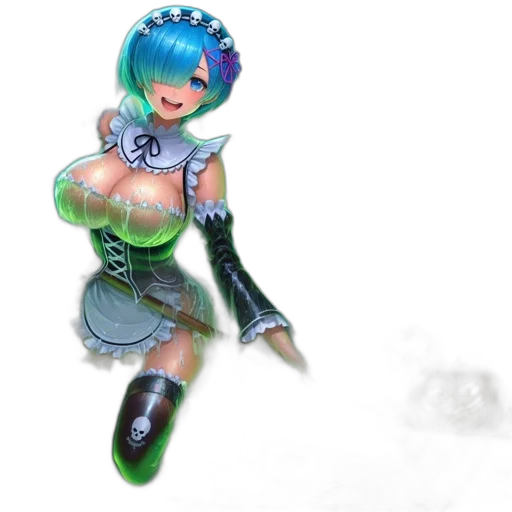 robot, dress, staff, weapon transparent PNG cut-out