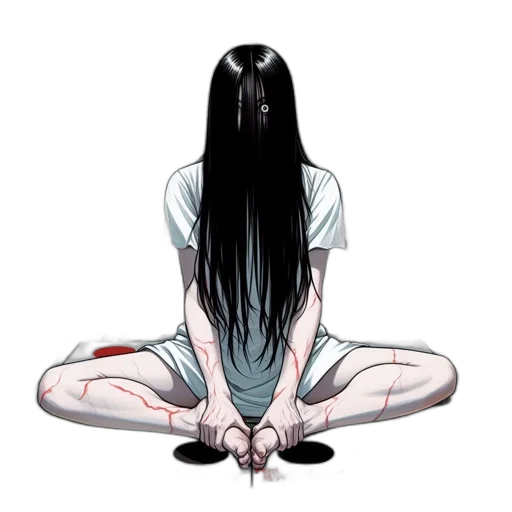 hair, mask, creature, dress transparent PNG cut-out