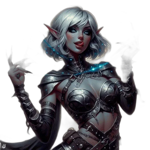 fantasy art, concept art, comic book art, cyberpunk transparent PNG cut-out
