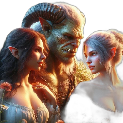 fantasy art, concept art, photorealistic, comic book art transparent PNG cut-out