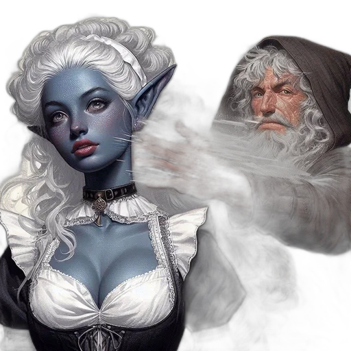 fantasy art, concept art, comic book art, photorealistic transparent PNG cut-out