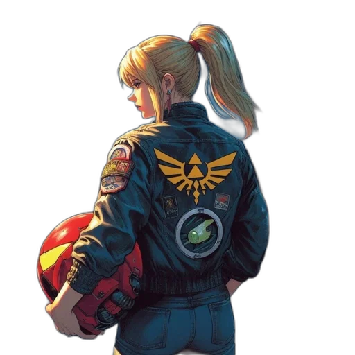 jacket, weapon, robot, staff transparent PNG cut-out