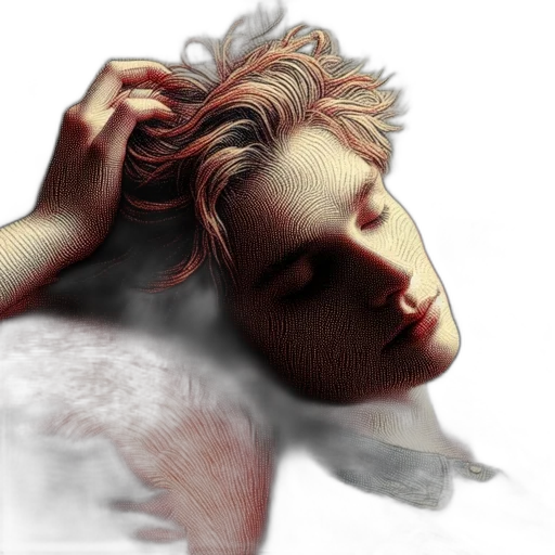 hair, face, mask, creature transparent PNG cut-out