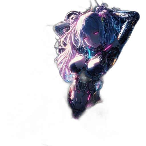 mask, dress, robot, hair transparent PNG cut-out