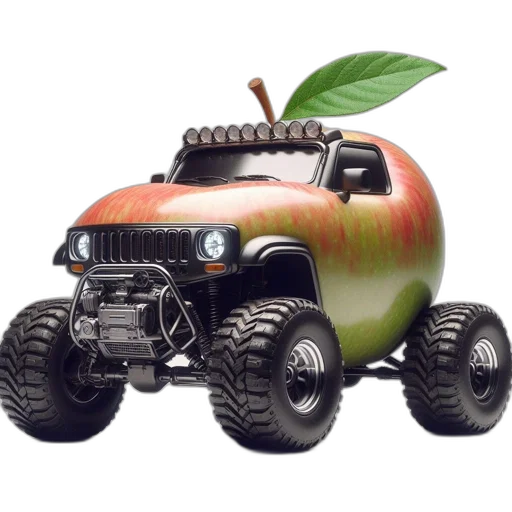 car, robot, weapon, 3d render transparent PNG cut-out